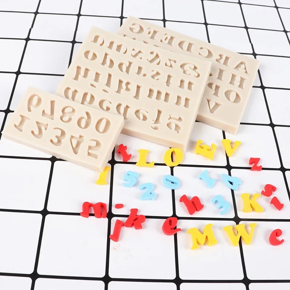 One Set 3 Molds Alphabet &amp; Numbers