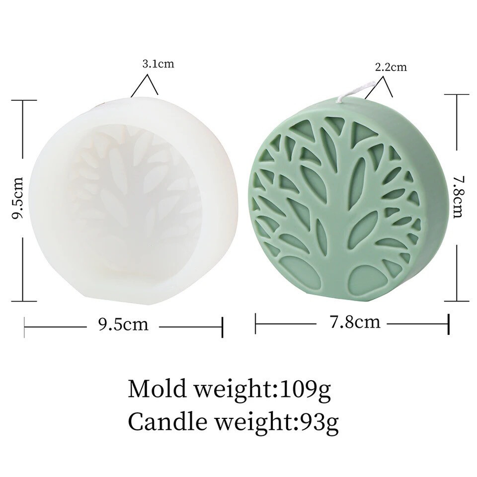3D Round Tree Candle Silicone Mold