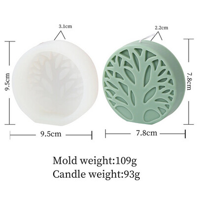 3D Round Tree Candle Silicone Mold