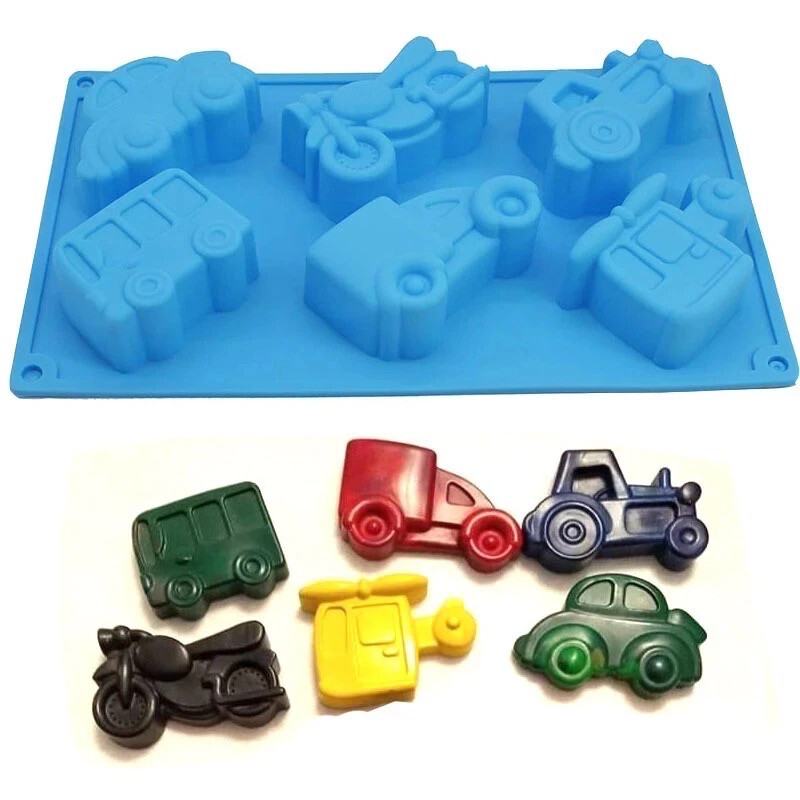 6 Cavity Vehicles, Car Soap And Concrete Silicone Mold
