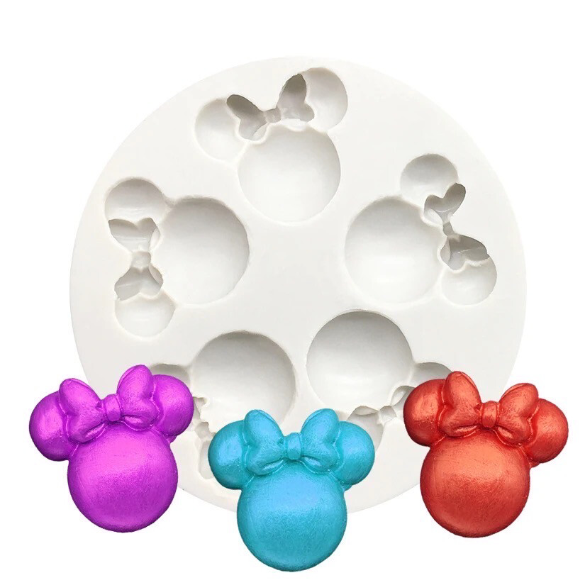 Bow knot Mickey Face Silicone Mold