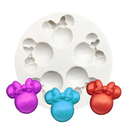Bow knot Mickey Face Silicone Mold