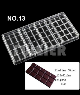 4 Cavity Bar Polycarbonate Chocolate Mold