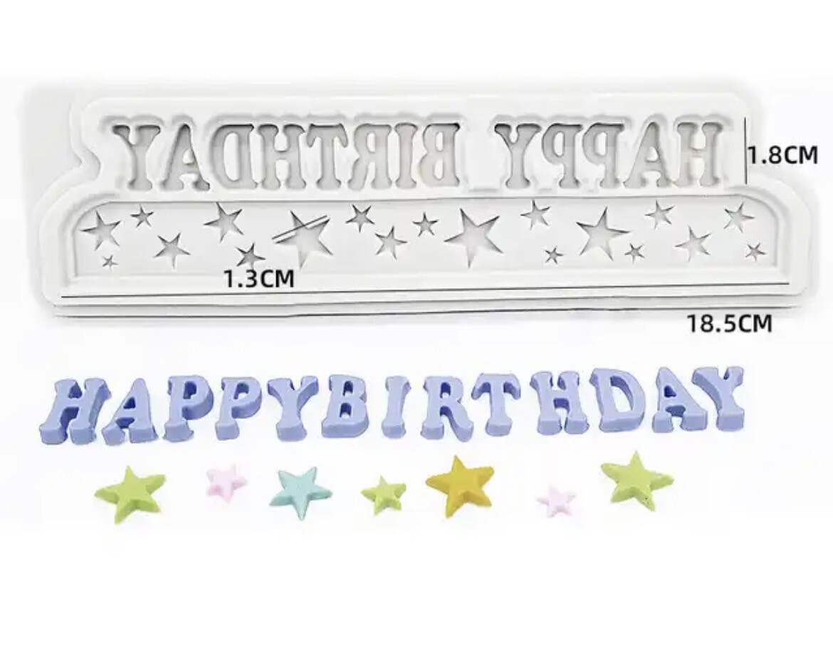 Happy Birthday Silicone Mold