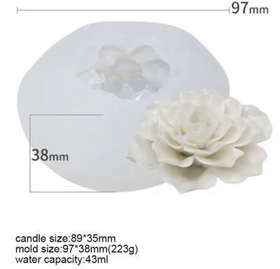 Peony Flower Silicone Mold
