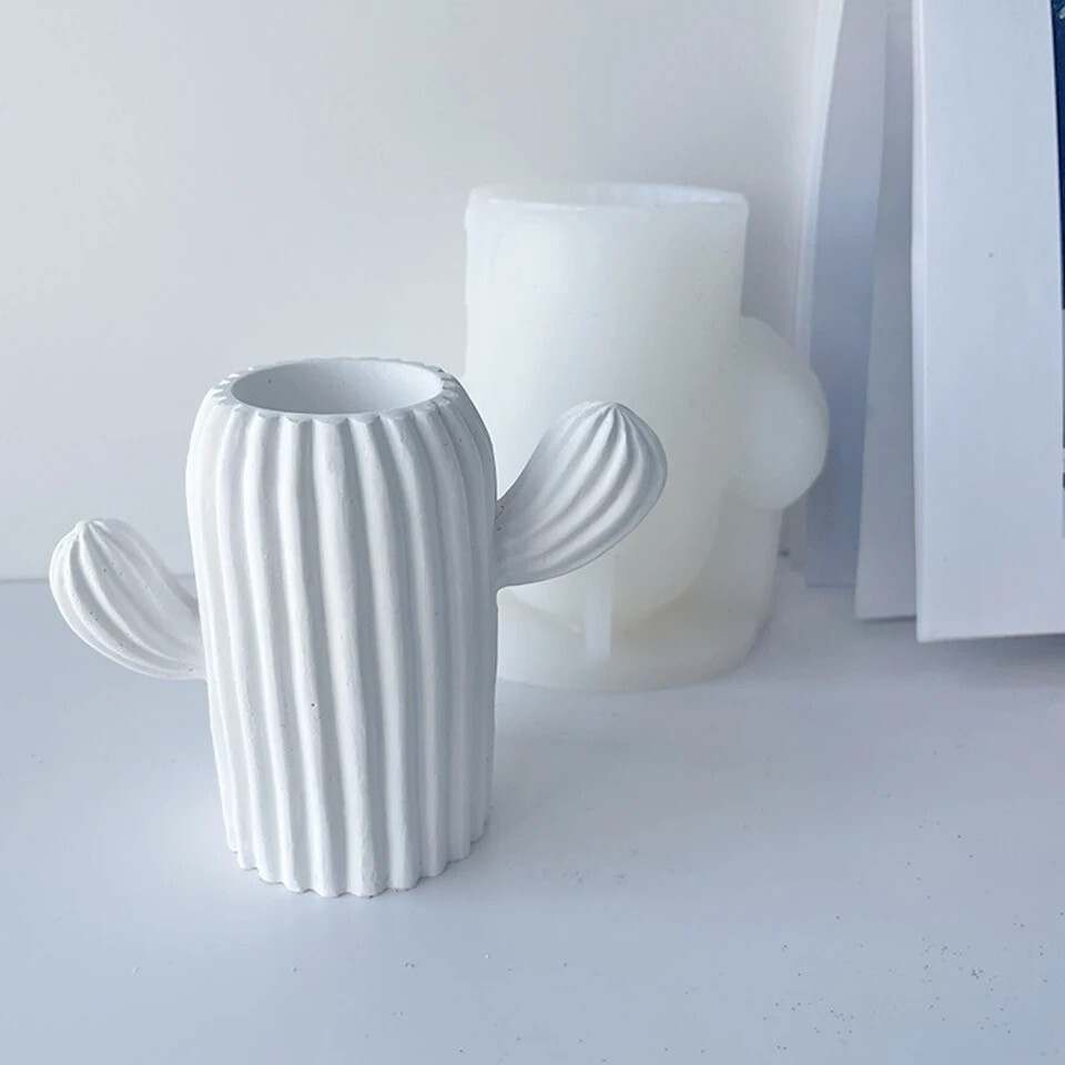 3D Cactus Vase Silicone Mold