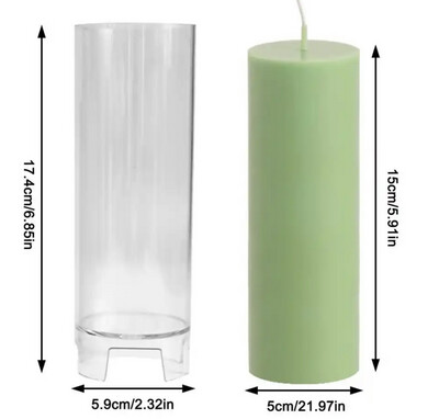 Upright Acrylic Cylinder Candle Mold