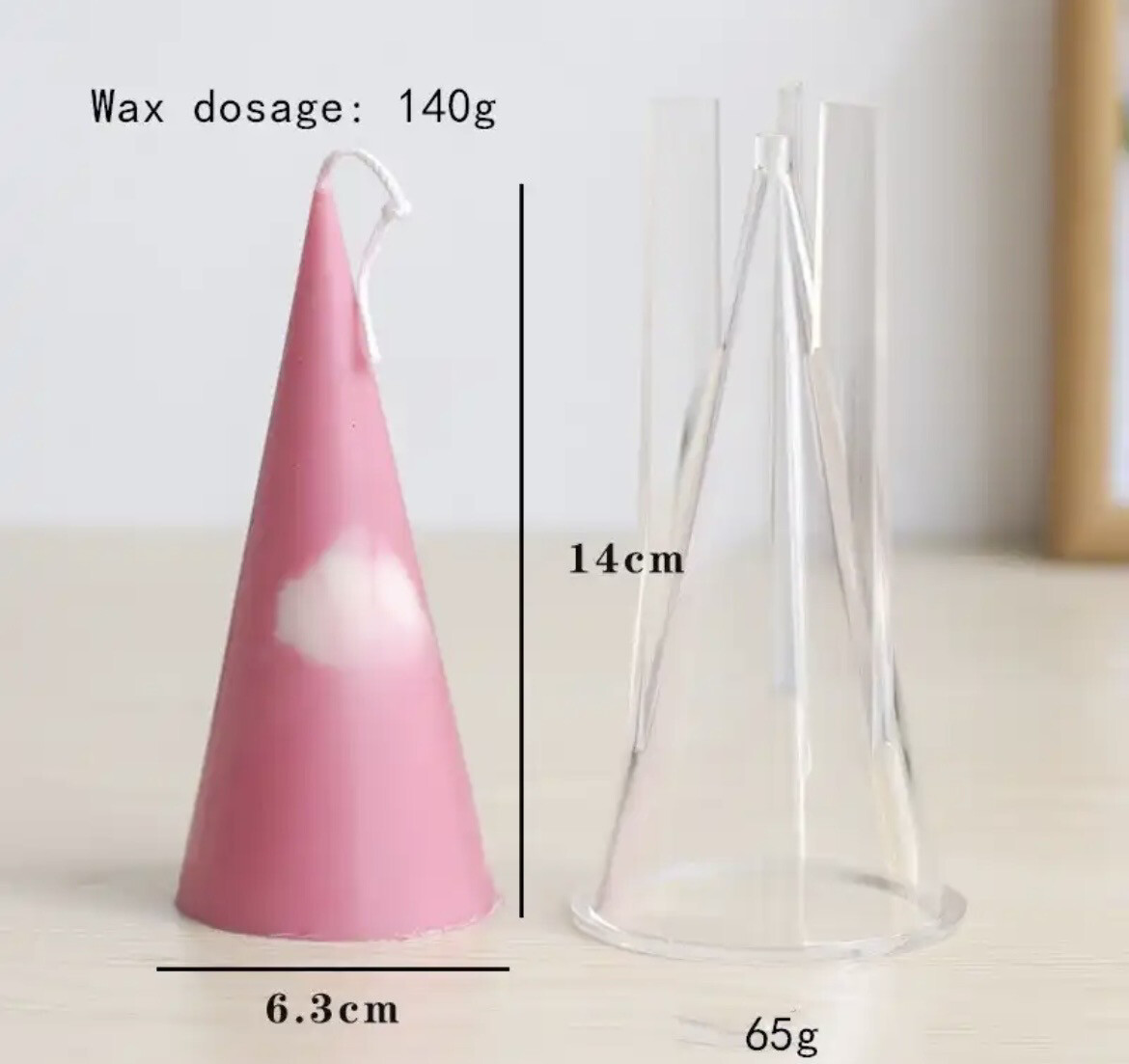 Cylinder Pyramid Candle Mold