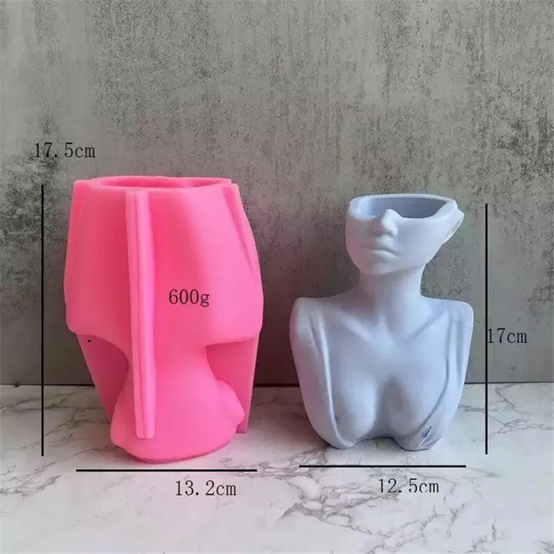 Trendy Woman Vase Silicone Mold