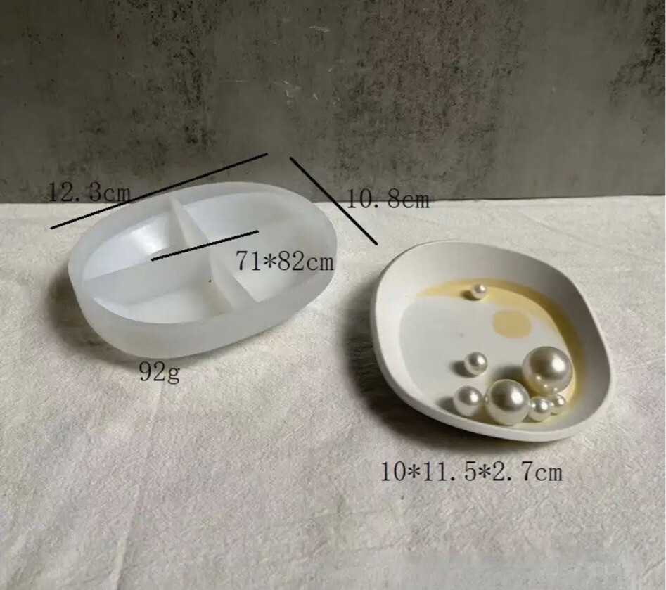Oval Tray, Coaster Silicone Mold