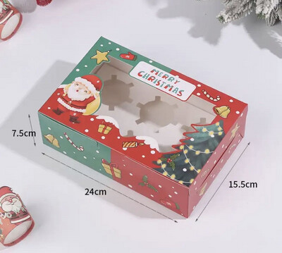 Christmas 6 Cavity Cupcake Box Lot/ 10 piece 
