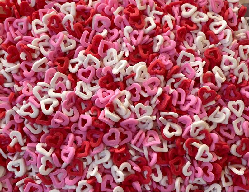 Edible Heart Shape Sprinkles ( 100/g )