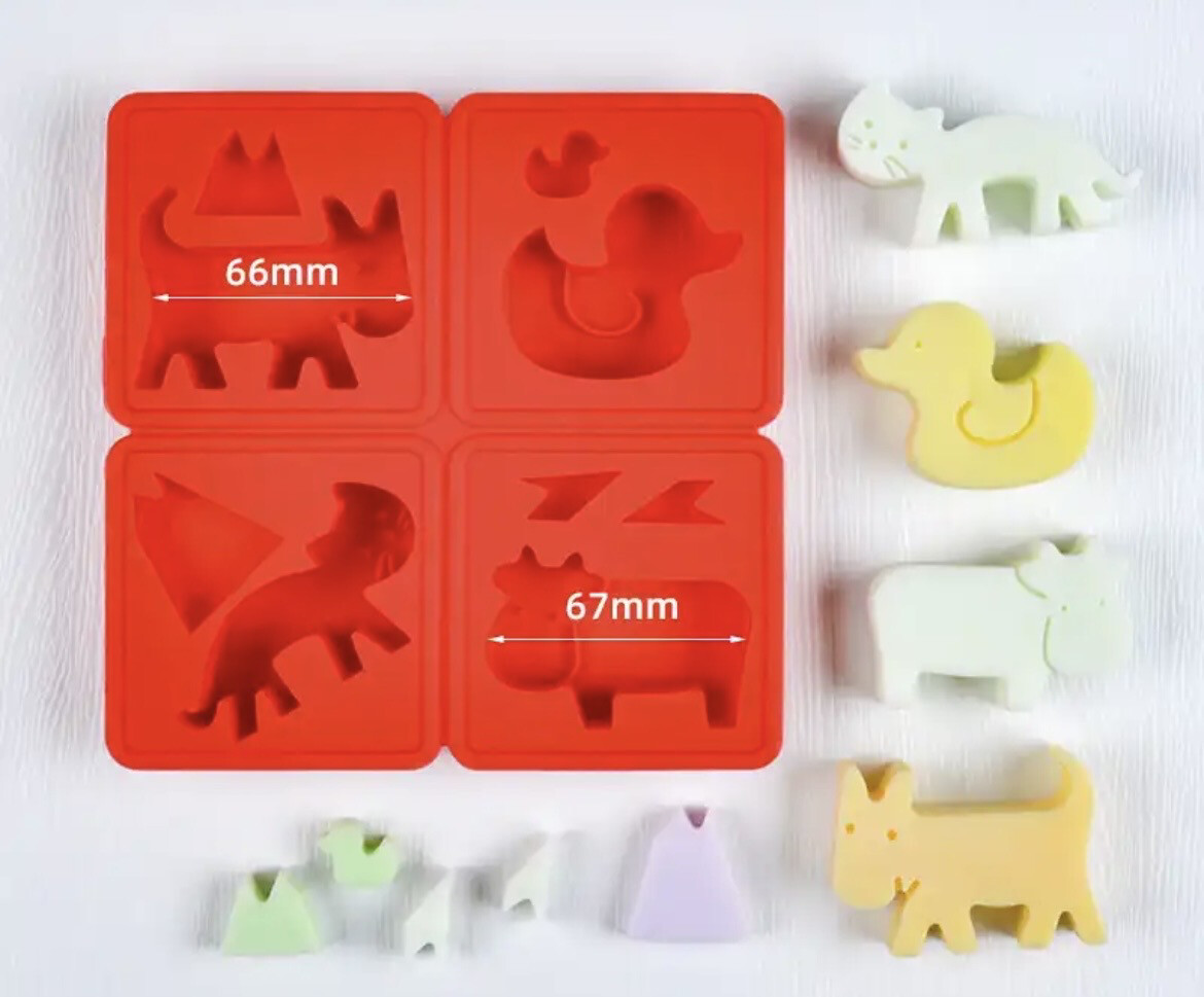 Carton Animals Silicone Mold