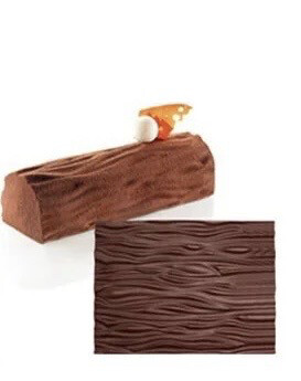 Christmas Buche De Noel Silicone Mold + Texture Mat