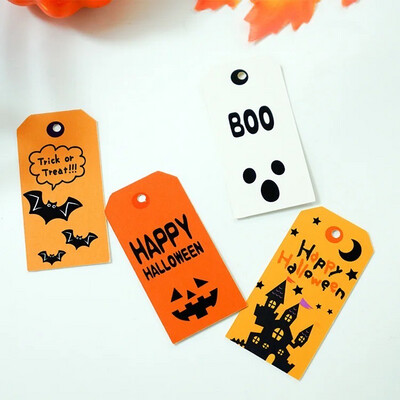 Halloween 25 Tags With Rope ( Mixed )