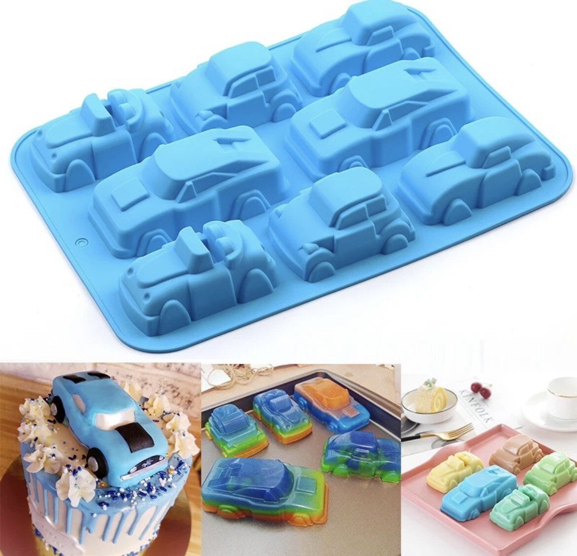 8 Cavity Car Silicone Mold