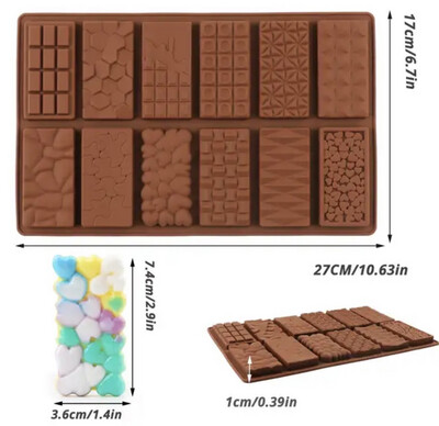 Mix Chocolate Bars Silicone Mold