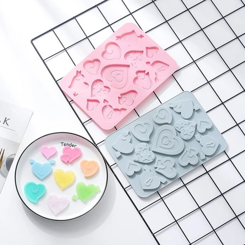 Hearts Silicone Mold