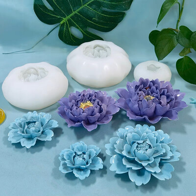 Large Peony Flower Silicone Mold