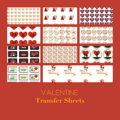 Valentine Chocolate Transfer Sheets