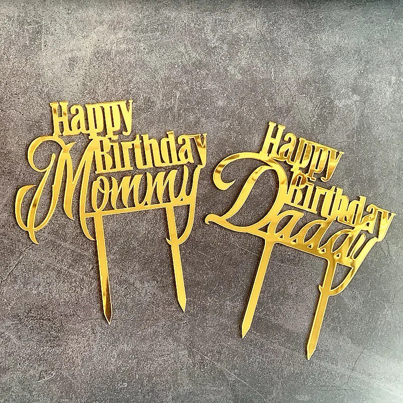 Cake Topper Mom &amp; Dad 