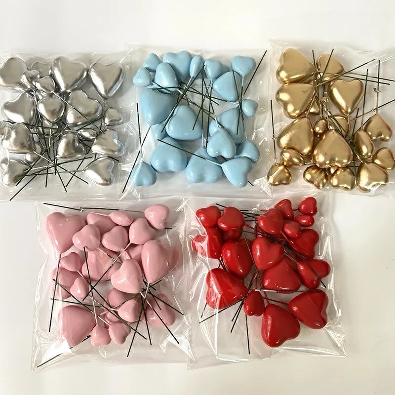 3D Hearts Cake Toppers