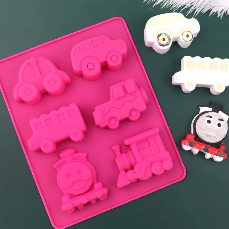 Cars And Trains Silicone Mold