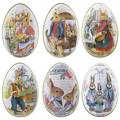 Tin box Happy Easter Egg Shaped 