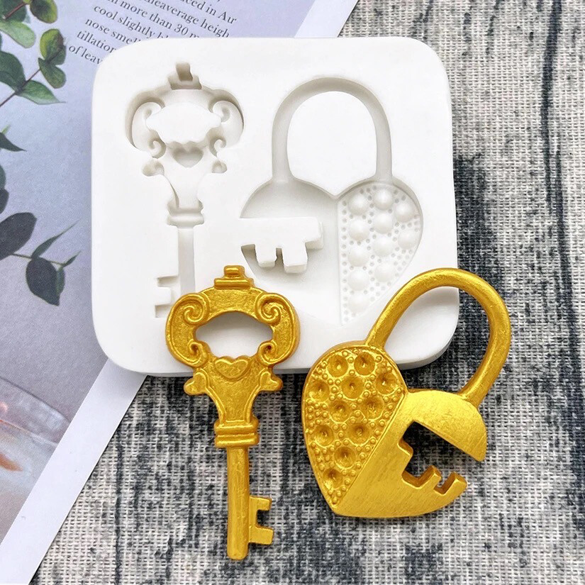 Key &amp; Lock Silicone Mold 