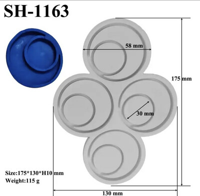 Hilal 4 Cavity Silicone Mold