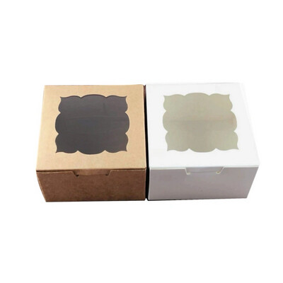 White Mini Window Cake Box ( Lot / 5 Piece)