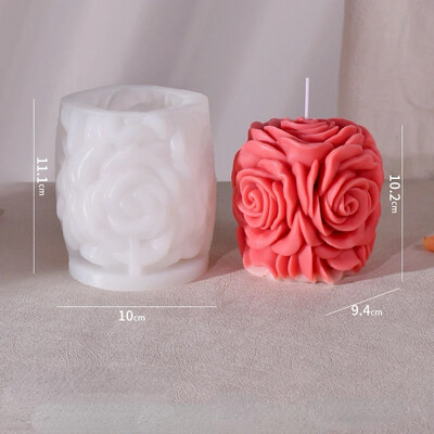 3D Candle Rose Flower