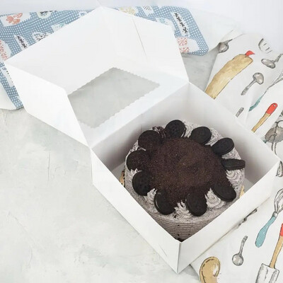 White Window Cake Box Lot/10 pieces 