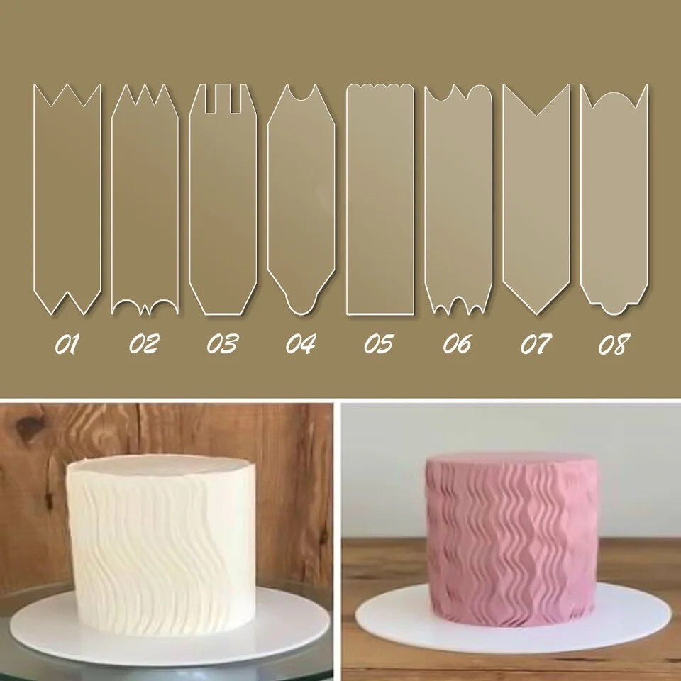 One set 8 Piece Cake Cream Scrappers 