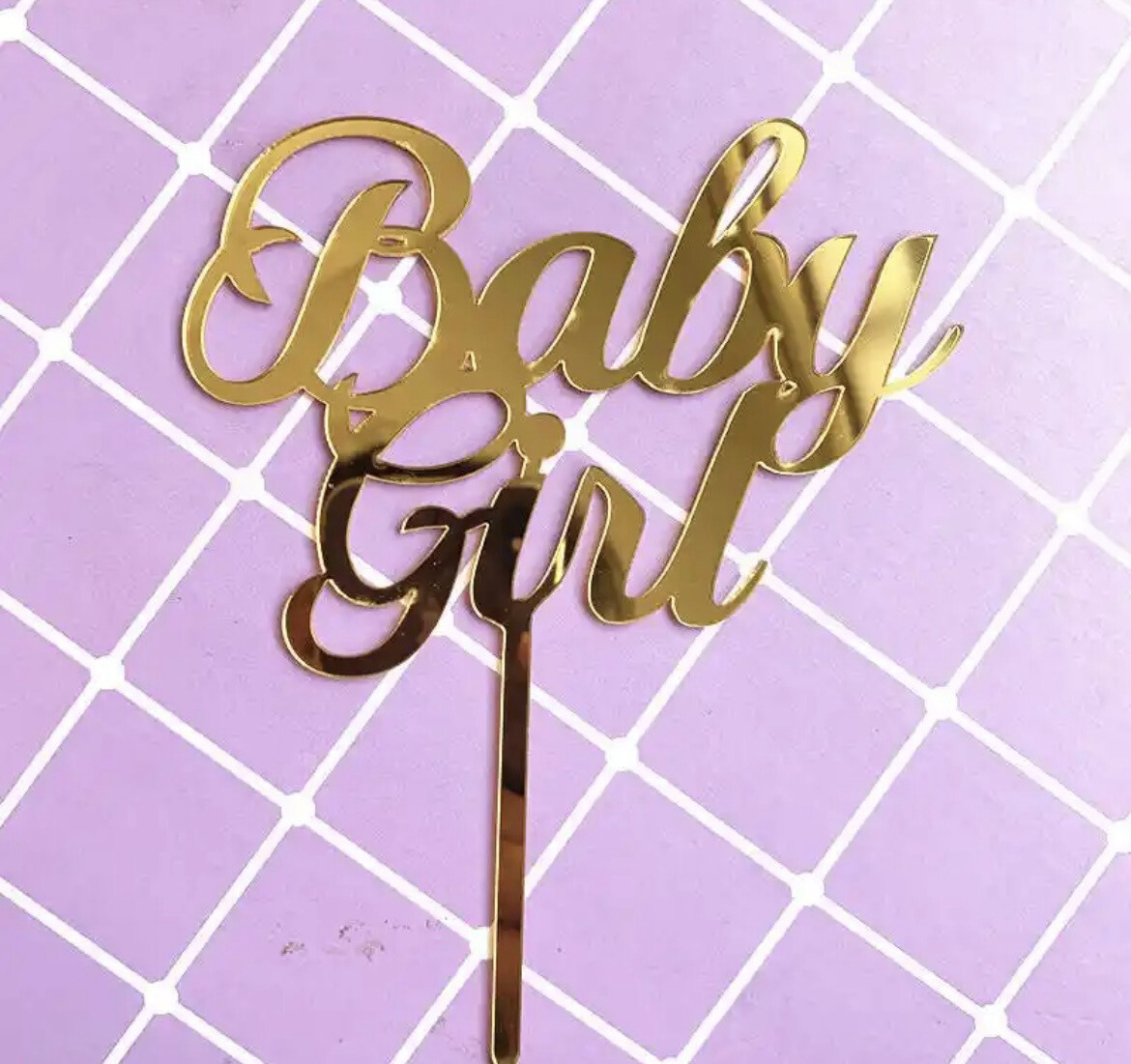 Cake topper, baby girl, baby boy