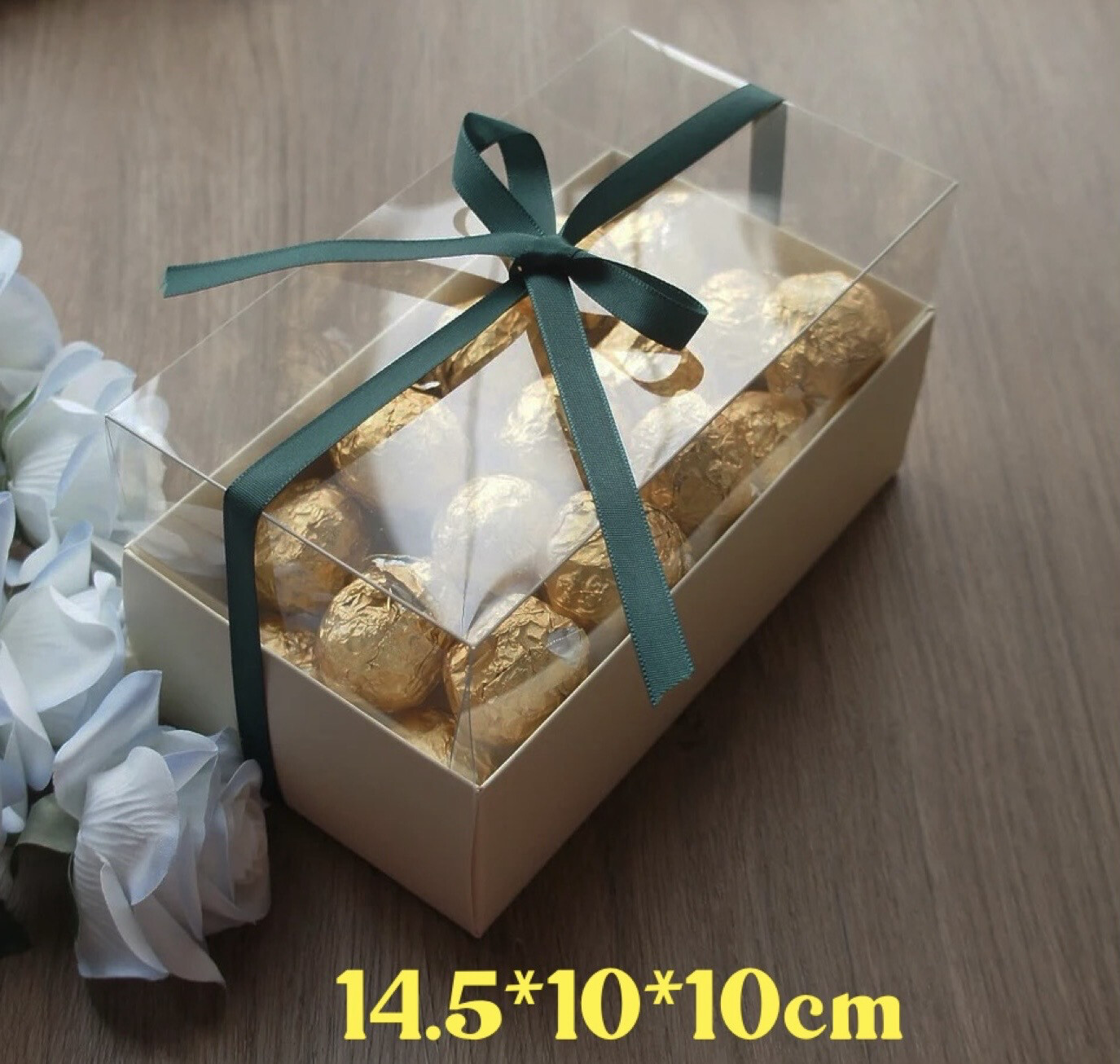 White Paper Box With PVC Window Cover ( Ribbon Not Included )