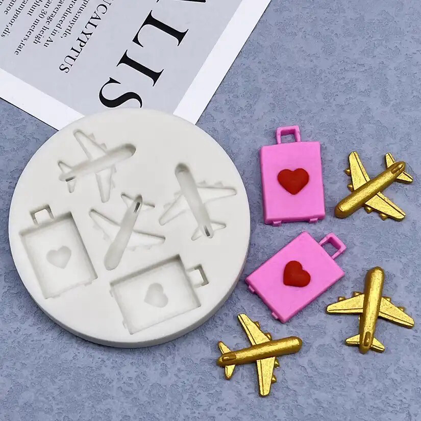 Airplane Suitcase Silicone Mold 