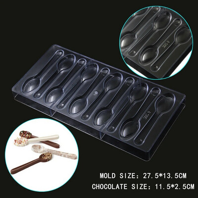 10 Cavity Spoon Shape  Chocolate Polycarbonate Mold