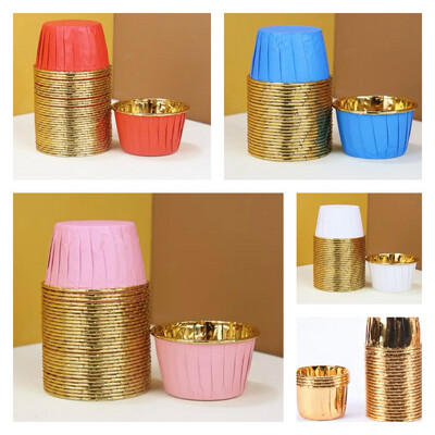 Mini Aluminium Cupcake Liner Lot / 50 piece 