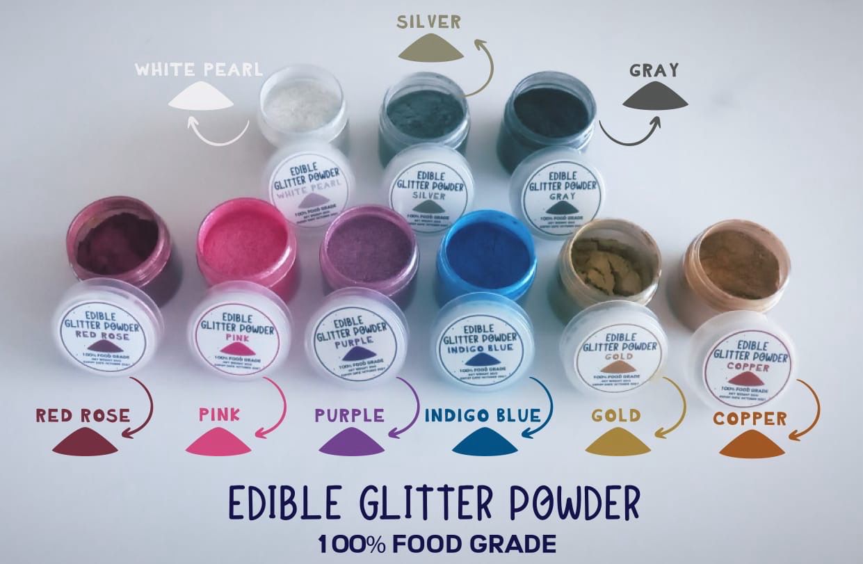Edible Glitter Powder Net Weight 20/g 