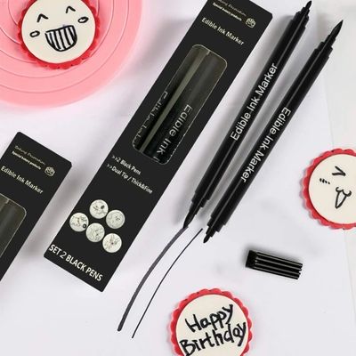 2 Black Edible Pens