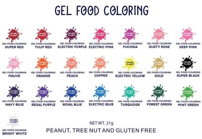 Edible Gel Colors ( 21/g Bottle) 
