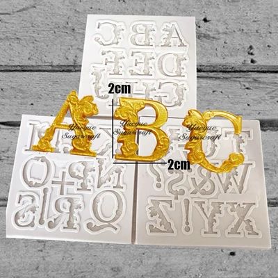 Alphabet Silicone Mold Set/3 pieces 