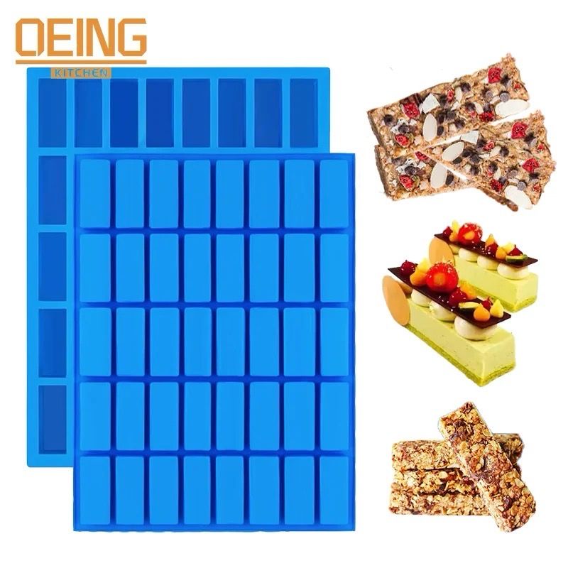40 Cavity Rectangular Bars Silicone Mold