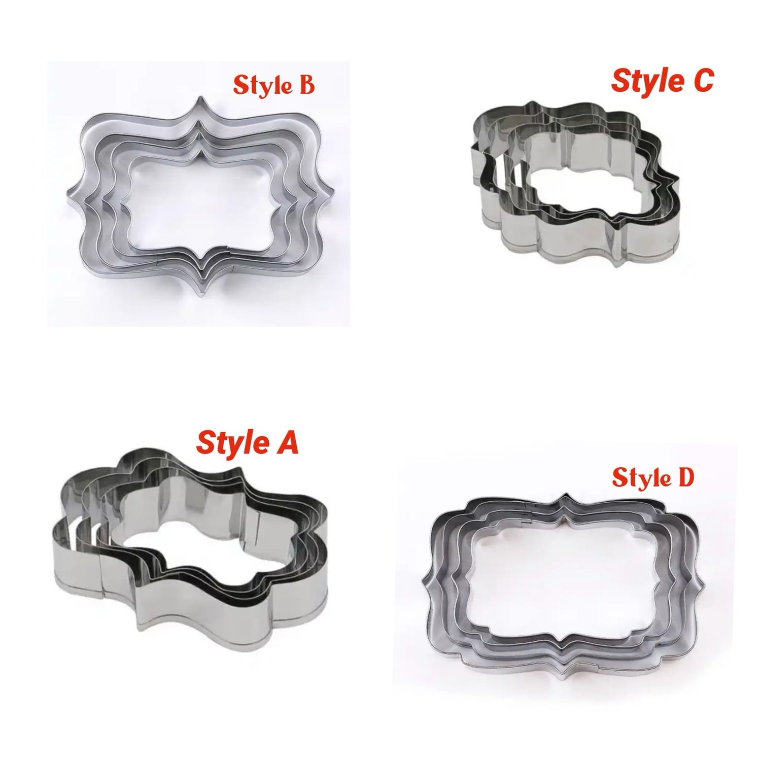 4/piece Set Cookie Cutters