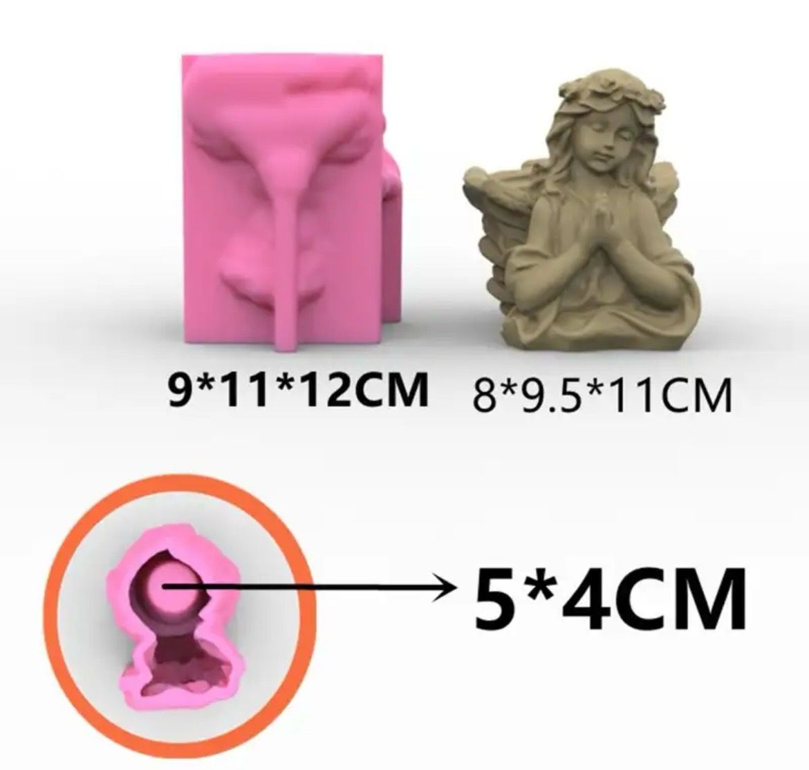 Religious Prayer angel  Silicone Mold