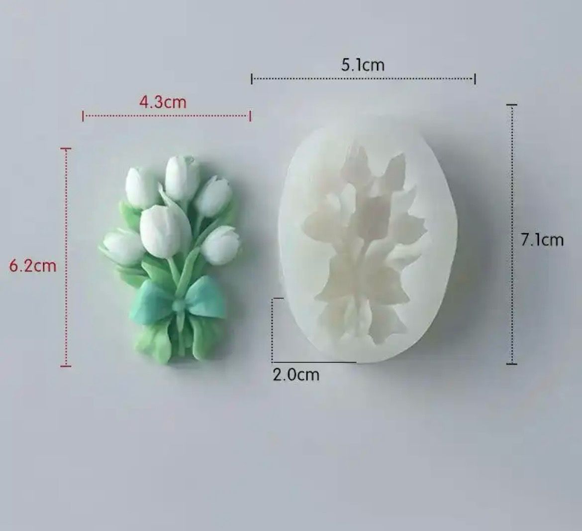 Rose Bouquet Flower Silicone Mold 