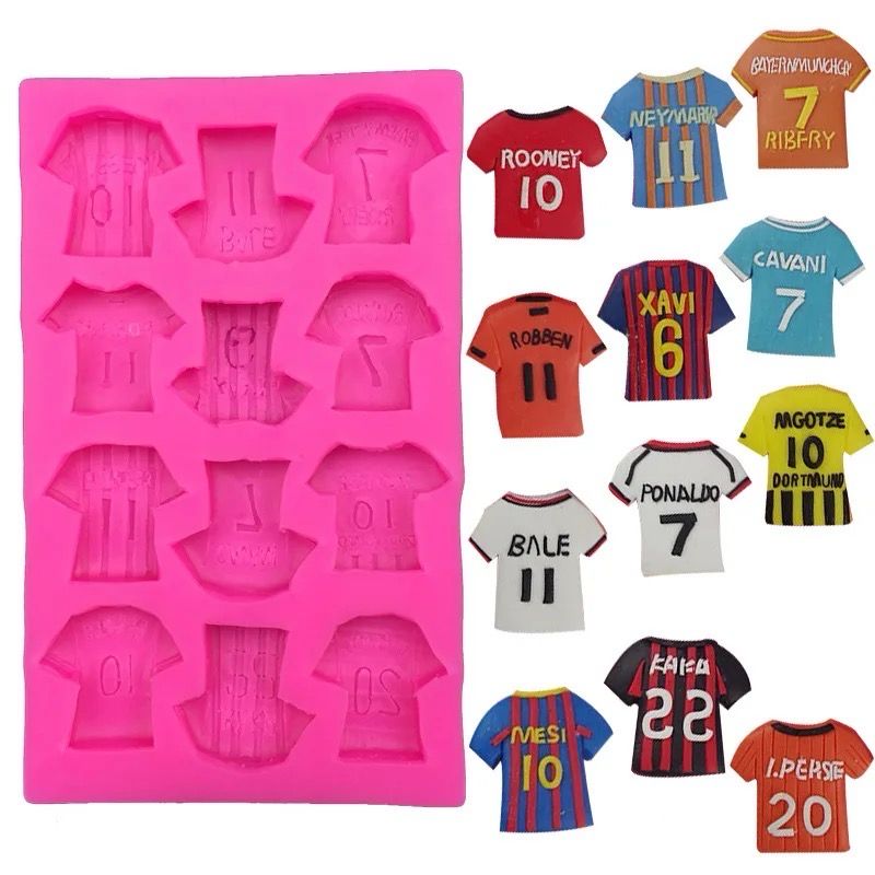 Football Players  T-Shirts Silicone Mold 