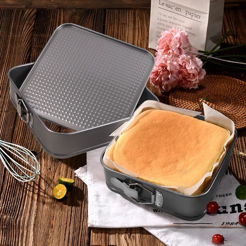 Square Cake Pans Removable Tray Set/ 3 Pieces 