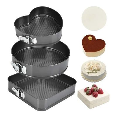 Heart/Round/Square One Set Cake Pans removable tray